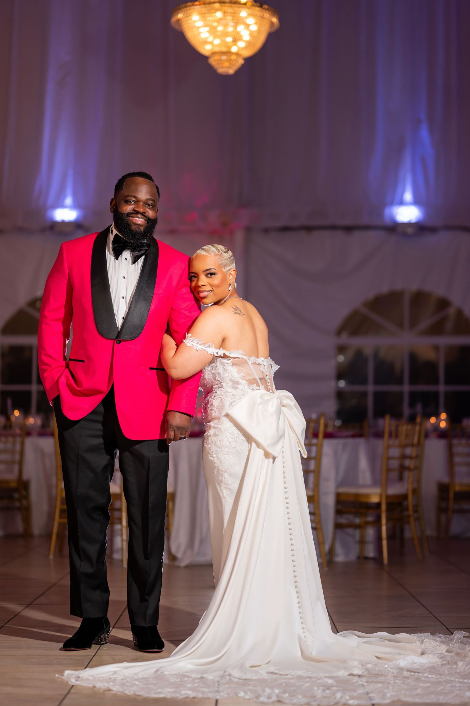 Beautiful couple at celebrations at the bay