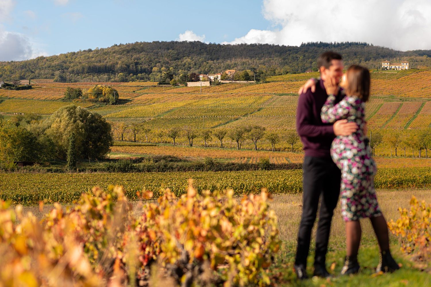 Shooting photo grossesse sur-mesure Beaujolais