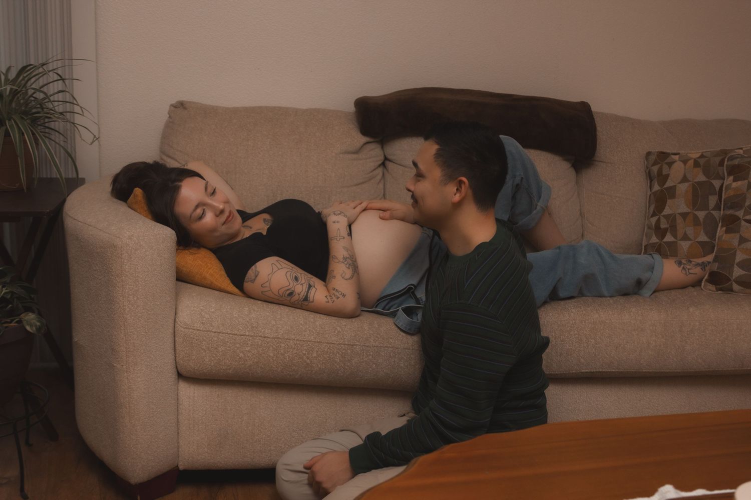 Family In Home Lifestyle Maternity Photographer in Santa Barbara County