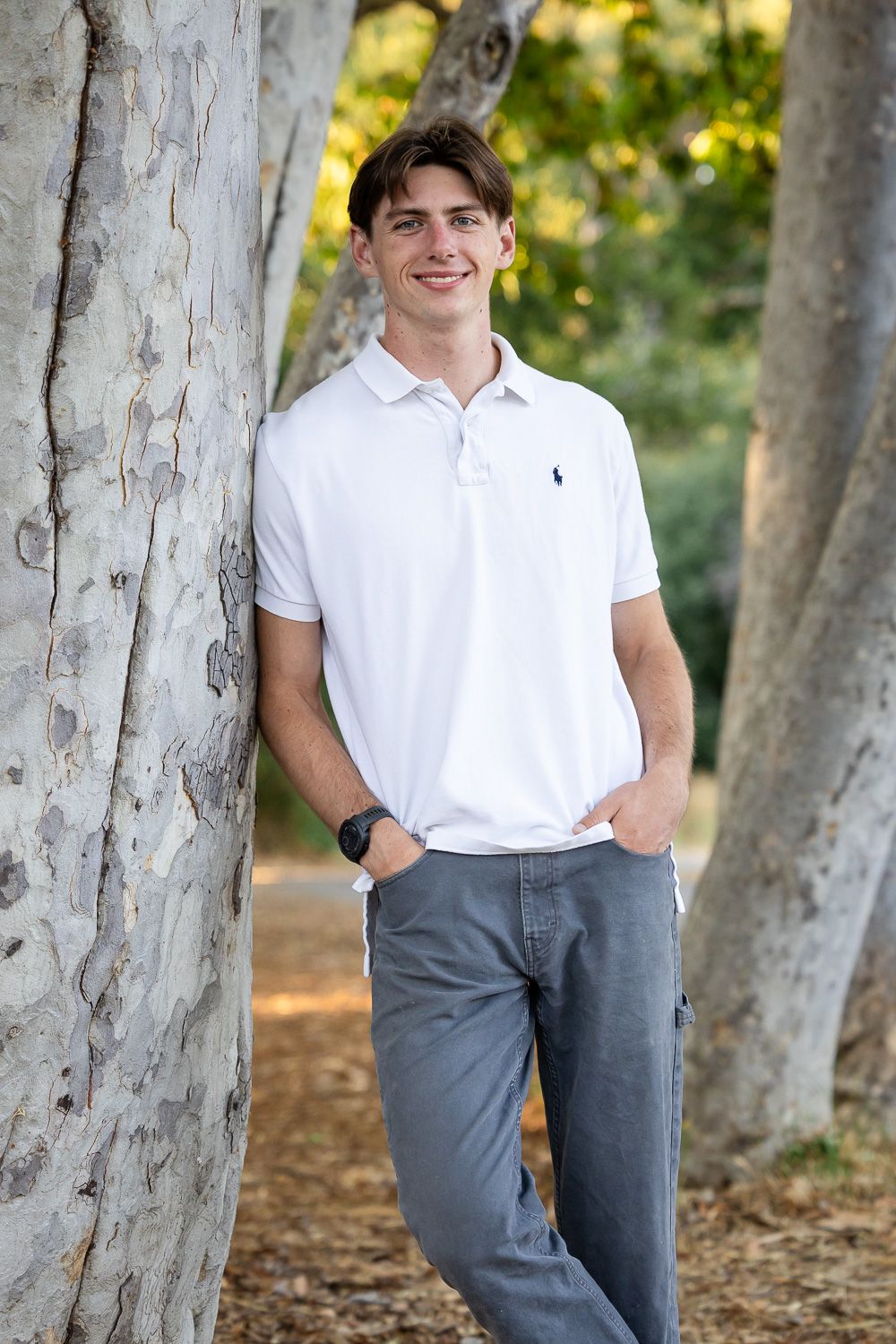 Senior portraits at Vasona Lake County Park in Los Gatos by Cindy Tucey Photography