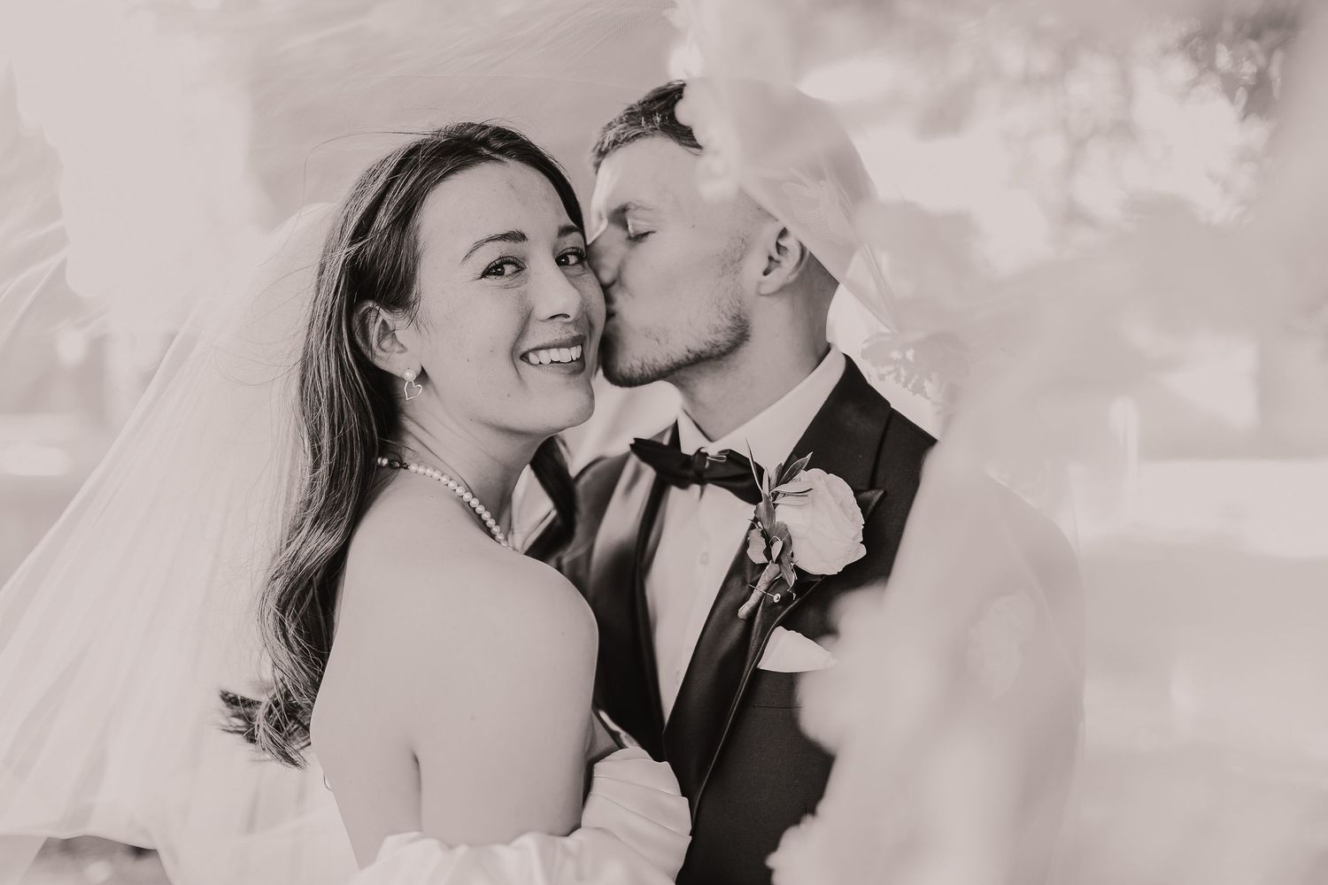 Romantic wedding couple sharing intimate moments in soft muted tones. Photographer. Hull. East Yorkshire. Photography