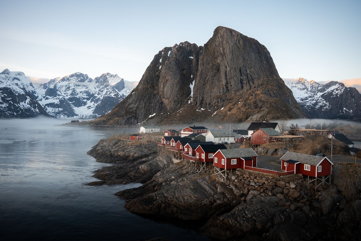 Hamnoy paysage lofoten en hiver