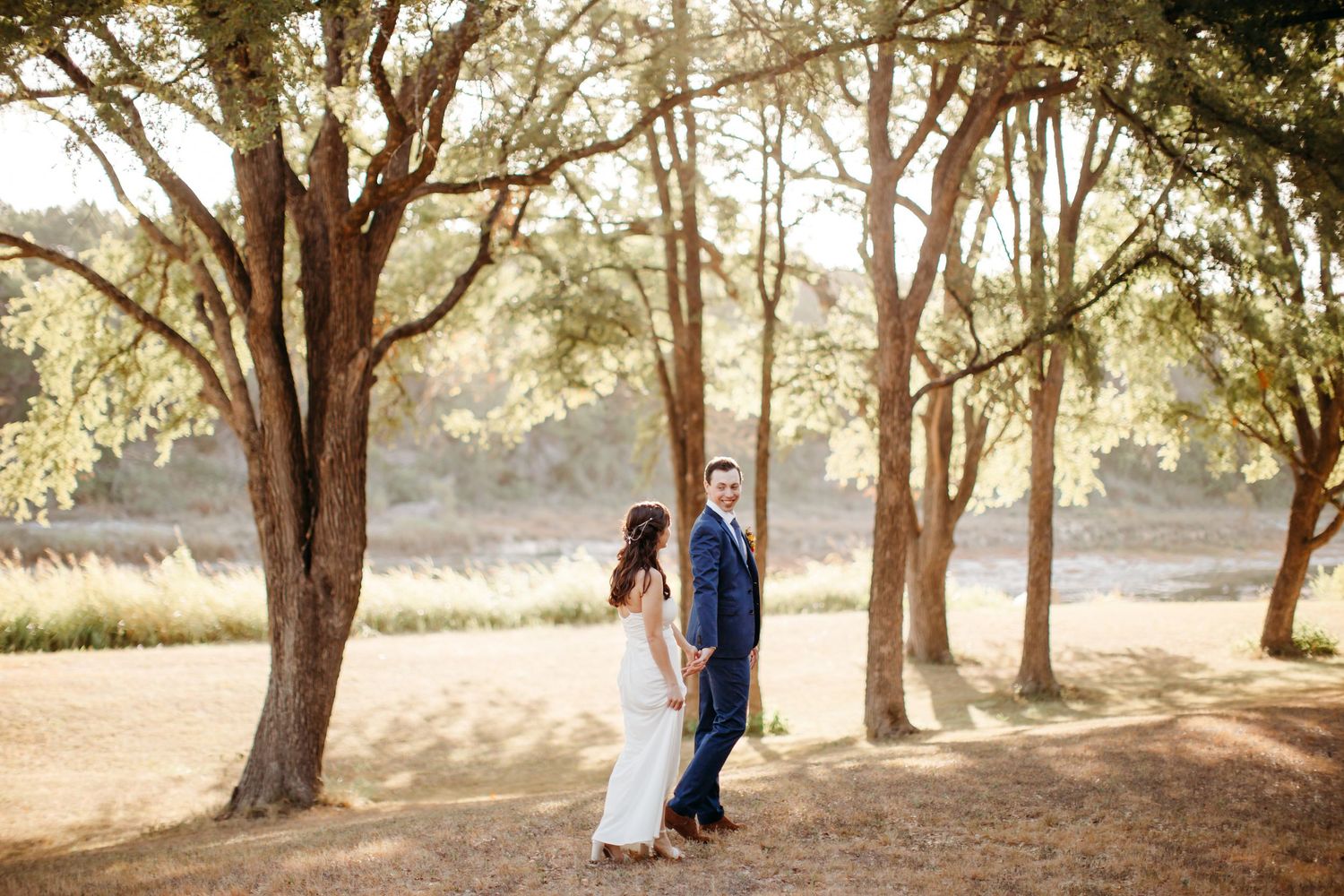 Elopement Photography session north of Austin, Texas at the San Gabriel River.