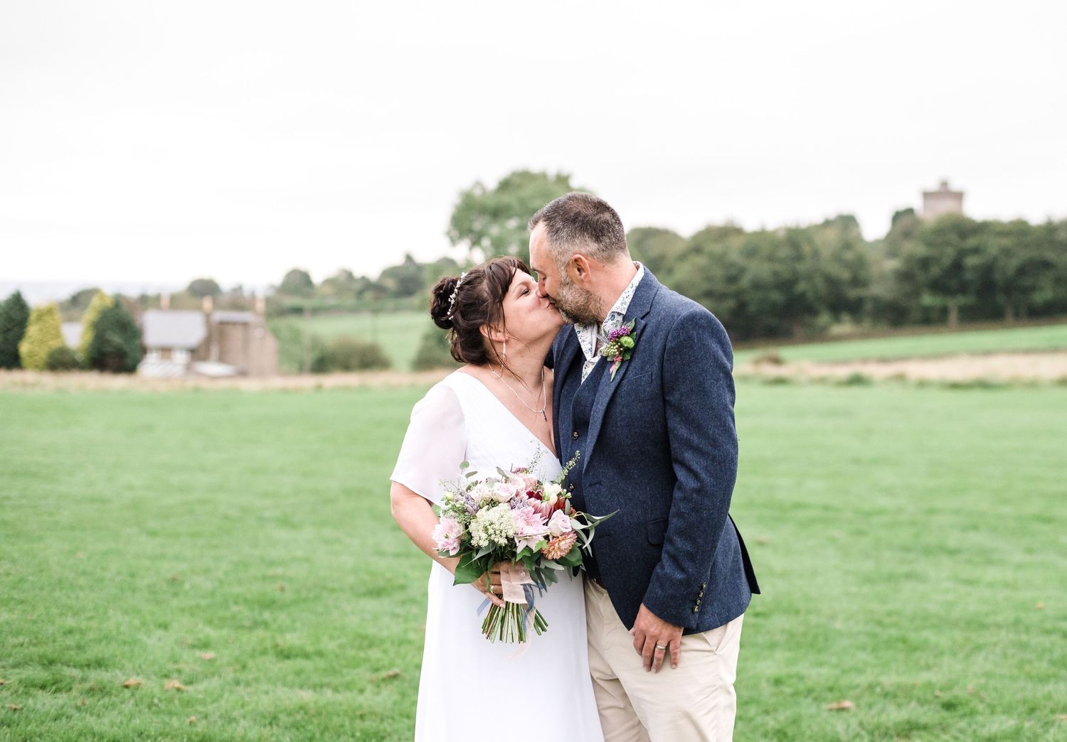 Natural candid wedding photography capturing love and connection in The Peak District