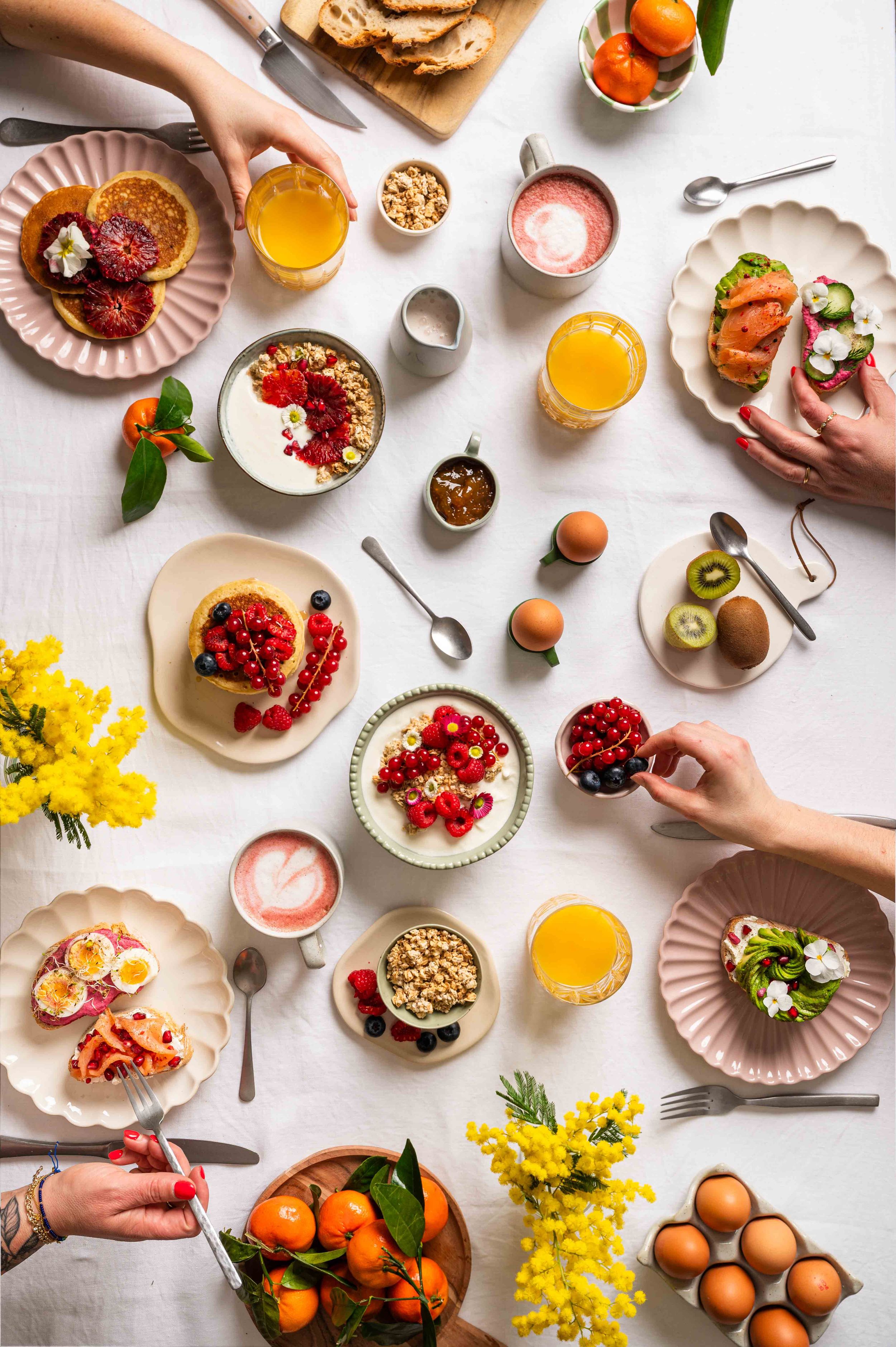 Photo mise en scène autour du petit-déjeuner - Photographe culinaire Paris Mélanie Rousselle