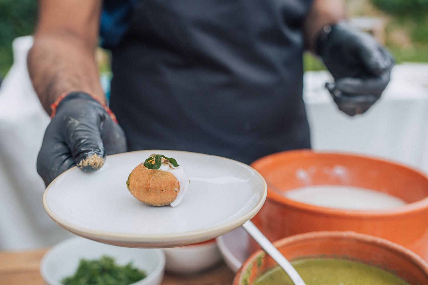 Exquisite Indian cuisine by Passage to India Catering at a Destination Indian Wedding in Portugal in Penha Longa Resort