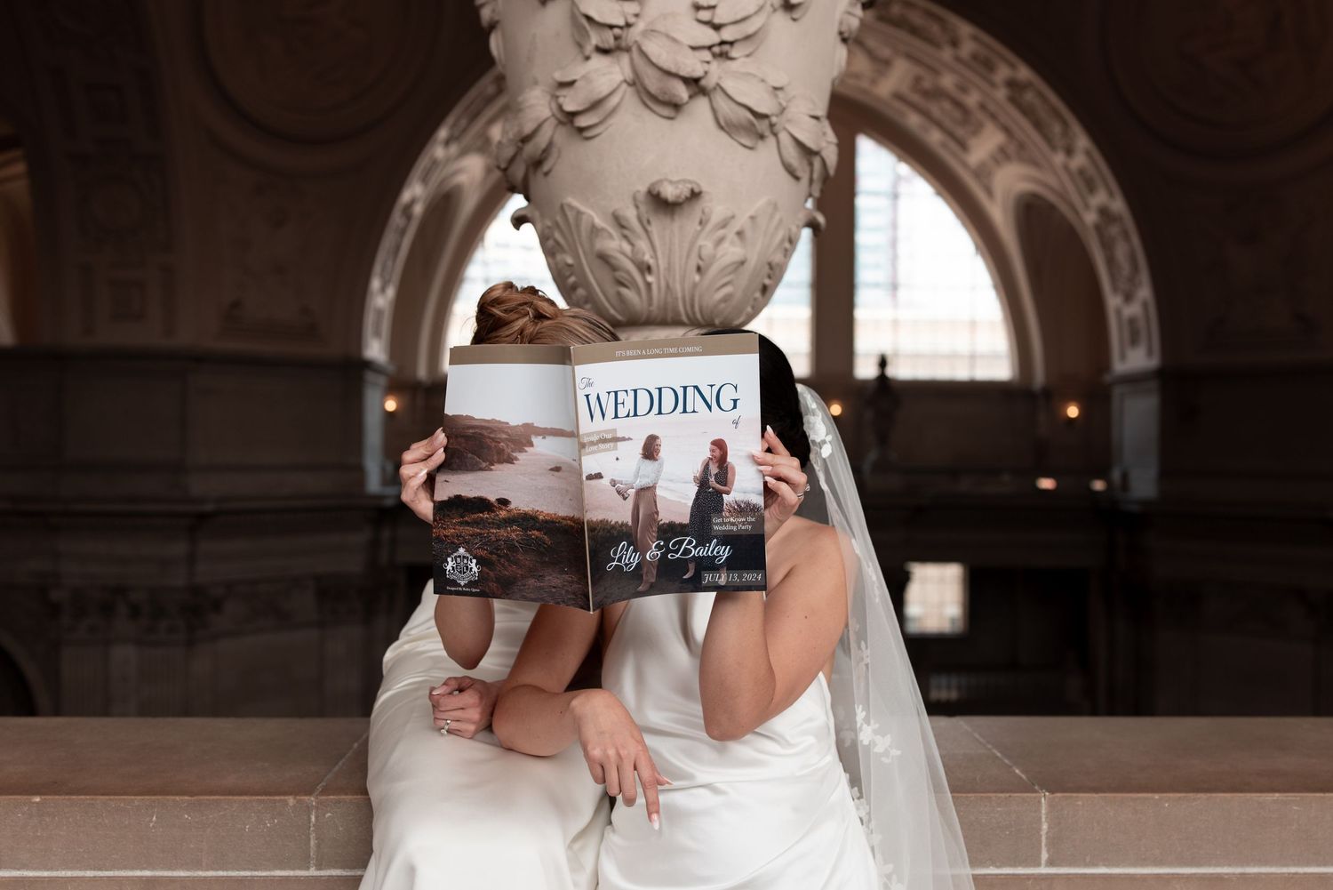 Grand Beacon Hotel San Francisco City Hall LGBTQIA+ Lesbian Same-Sex Wedding Destination Luxury Wedding Photographer JeLau Photography CA