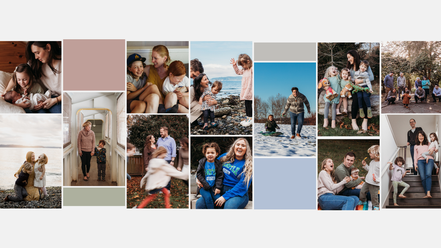 Collection of candid lifestyle photos arranged in a modern collage layout.