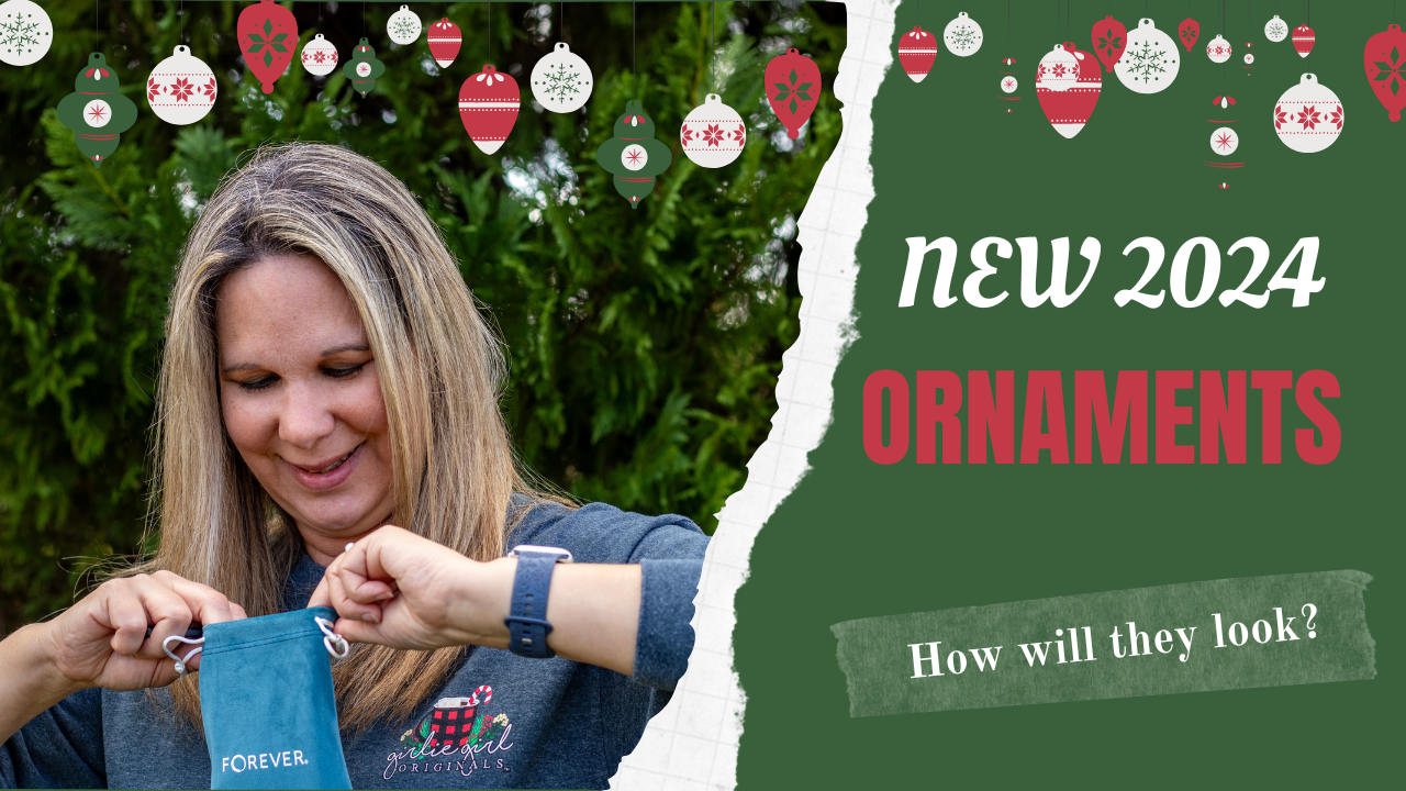 Photographer looking surprised at her new personalized photo ornaments