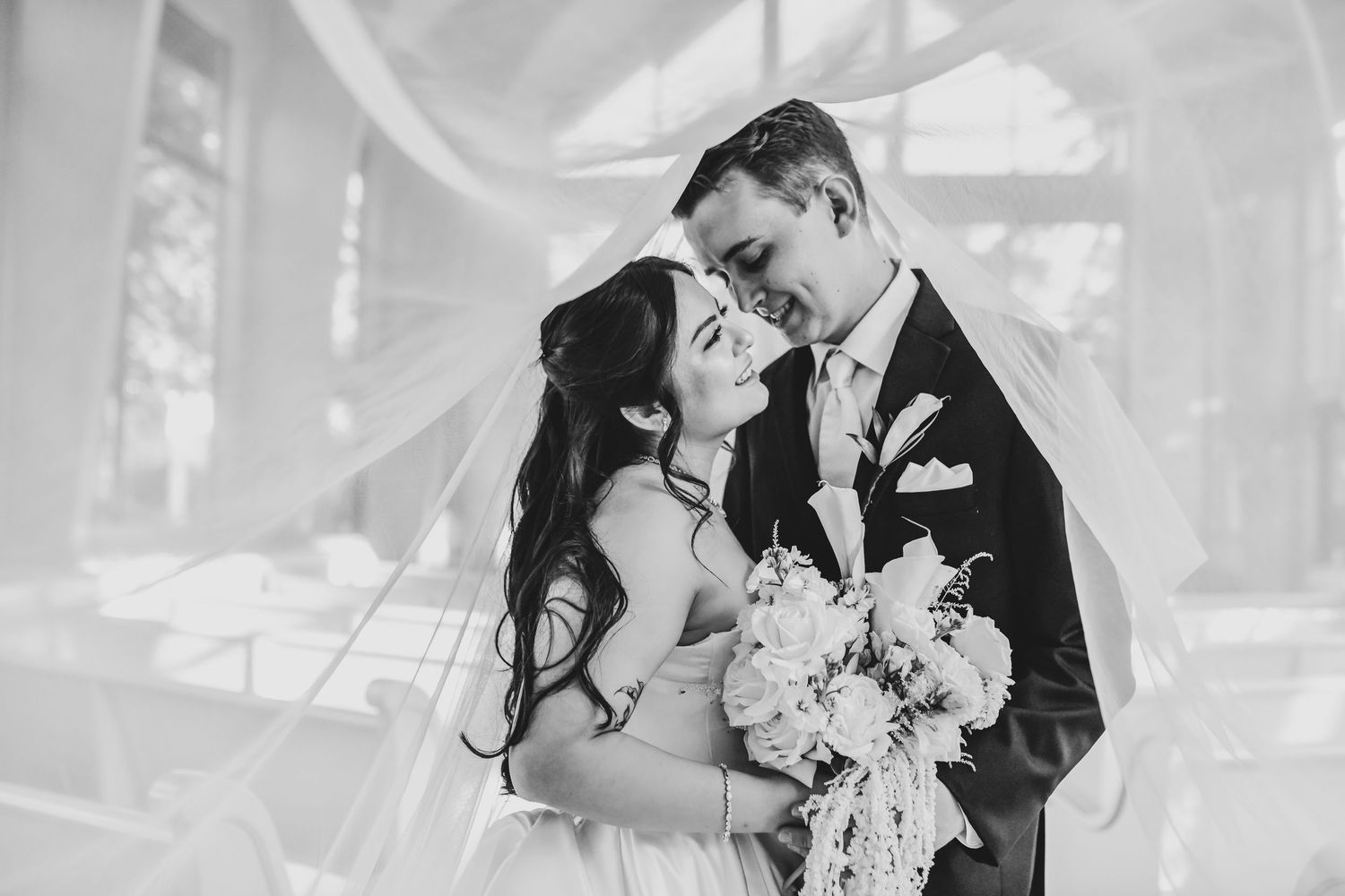 Preston and Portia's black tie wedding at Brighton Abbey in North Texas