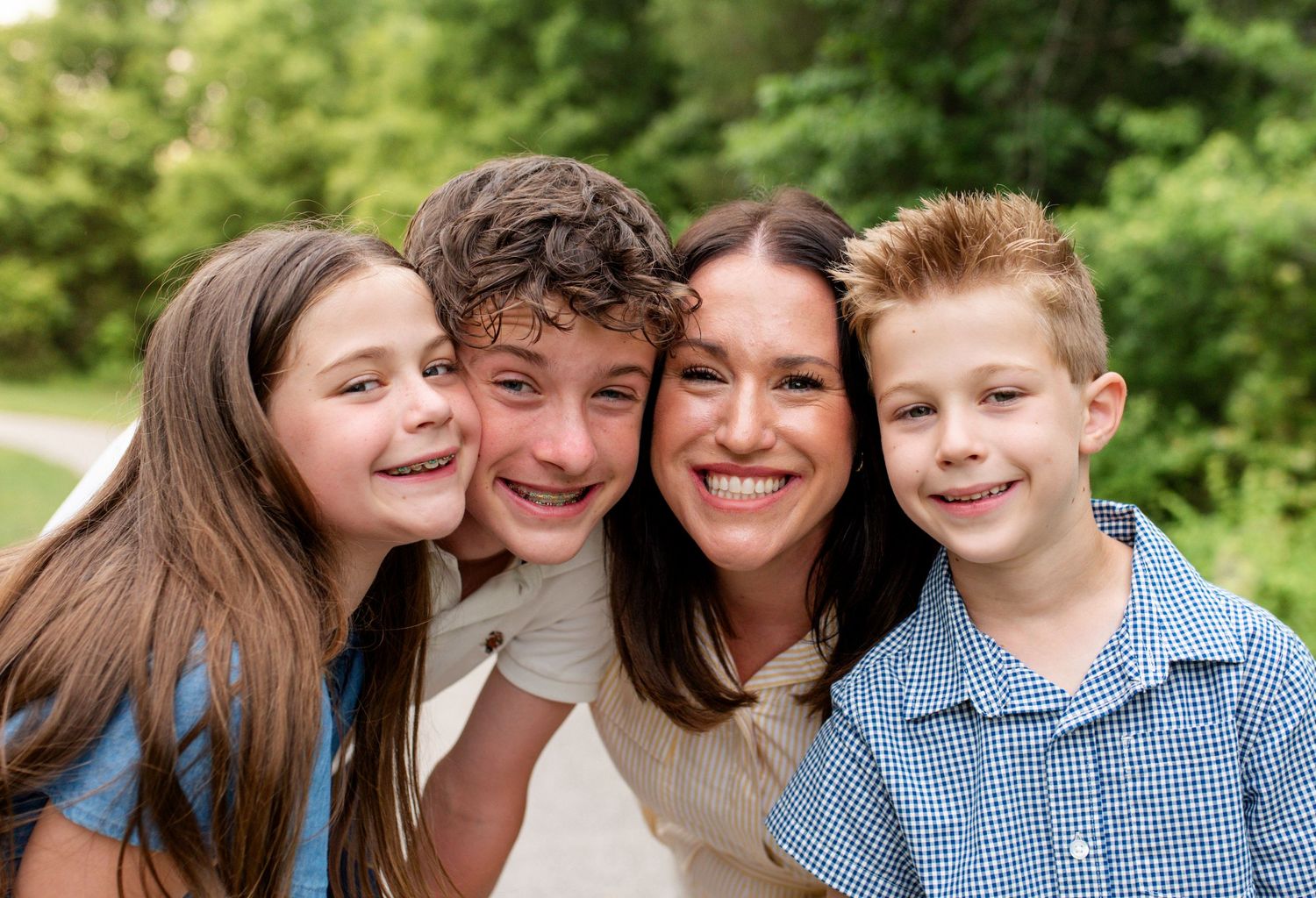 Candid moment during lifestyle photography session in St. Charles County