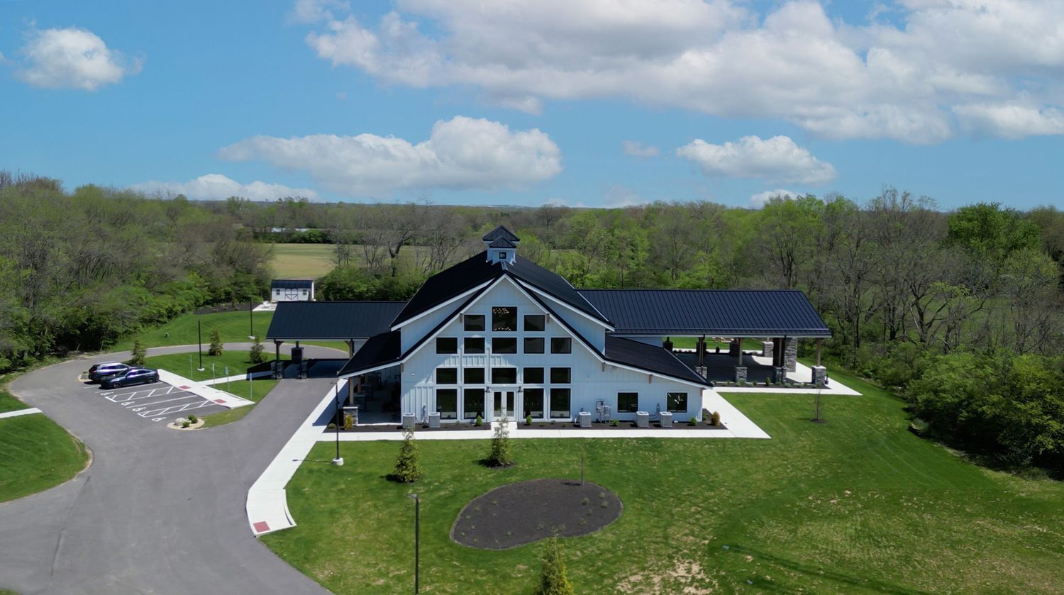 White Willow Meadows Modern luxury Venue captured with a drone by sassi photo