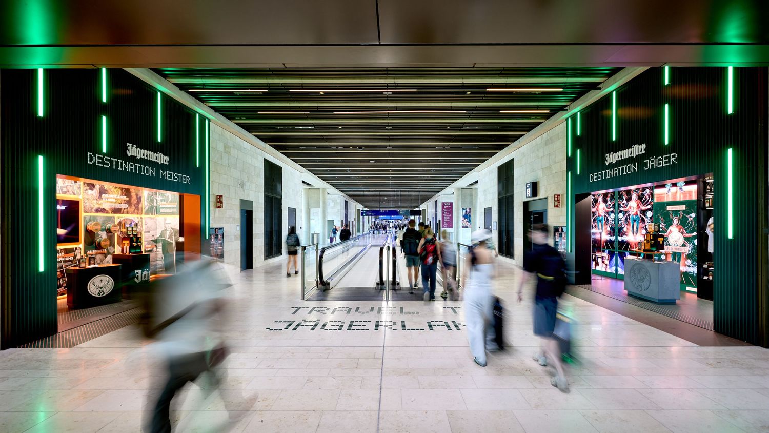 Jägermeister Jägerland brand activation photographed by Adam Bertalan at Frankfurt Airport T3