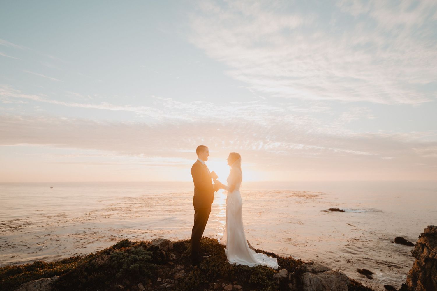 Treebones Resort elopement - sunset vows