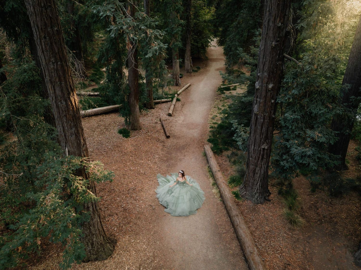 Quinceanera drone photograph from a Sacramento Quinceañera Photographer
