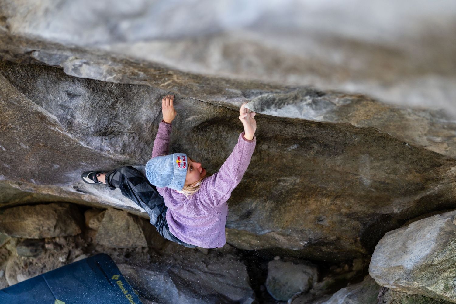 Jana Svecova posing for portrait in Chironico, Switzerland.