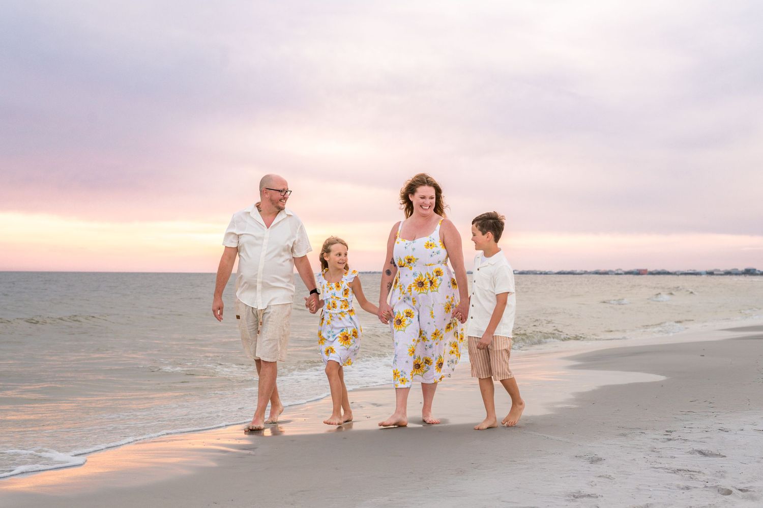 Dauphin Island, Alabama family photographer sunset photoshoot