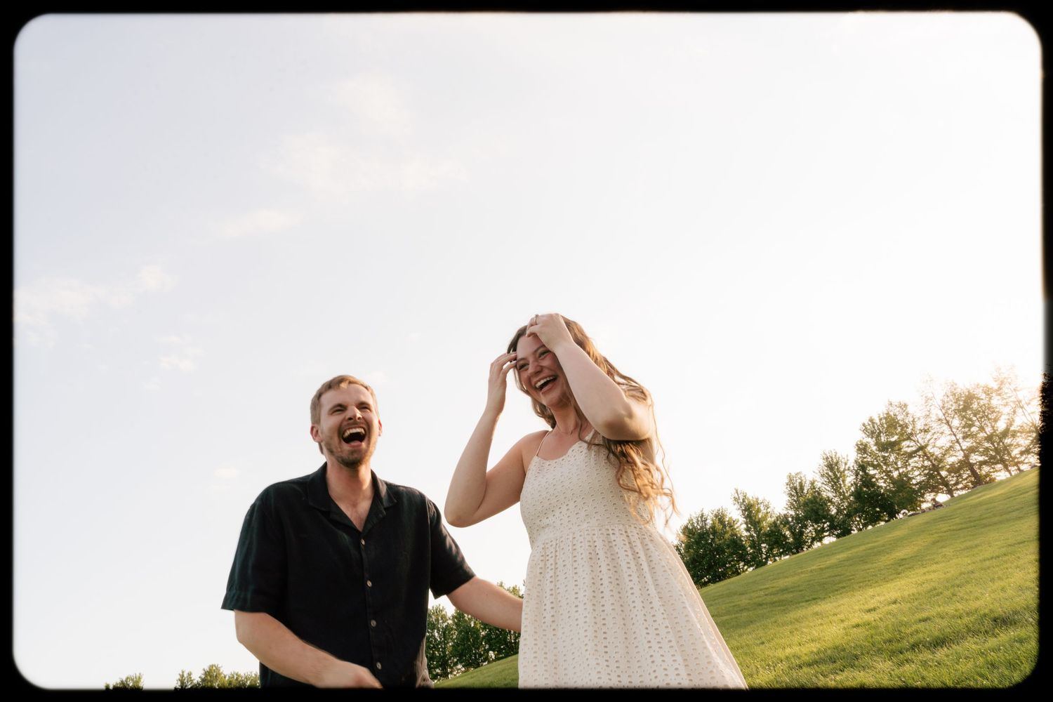 Engagement session in Forest Park, St. Louis.