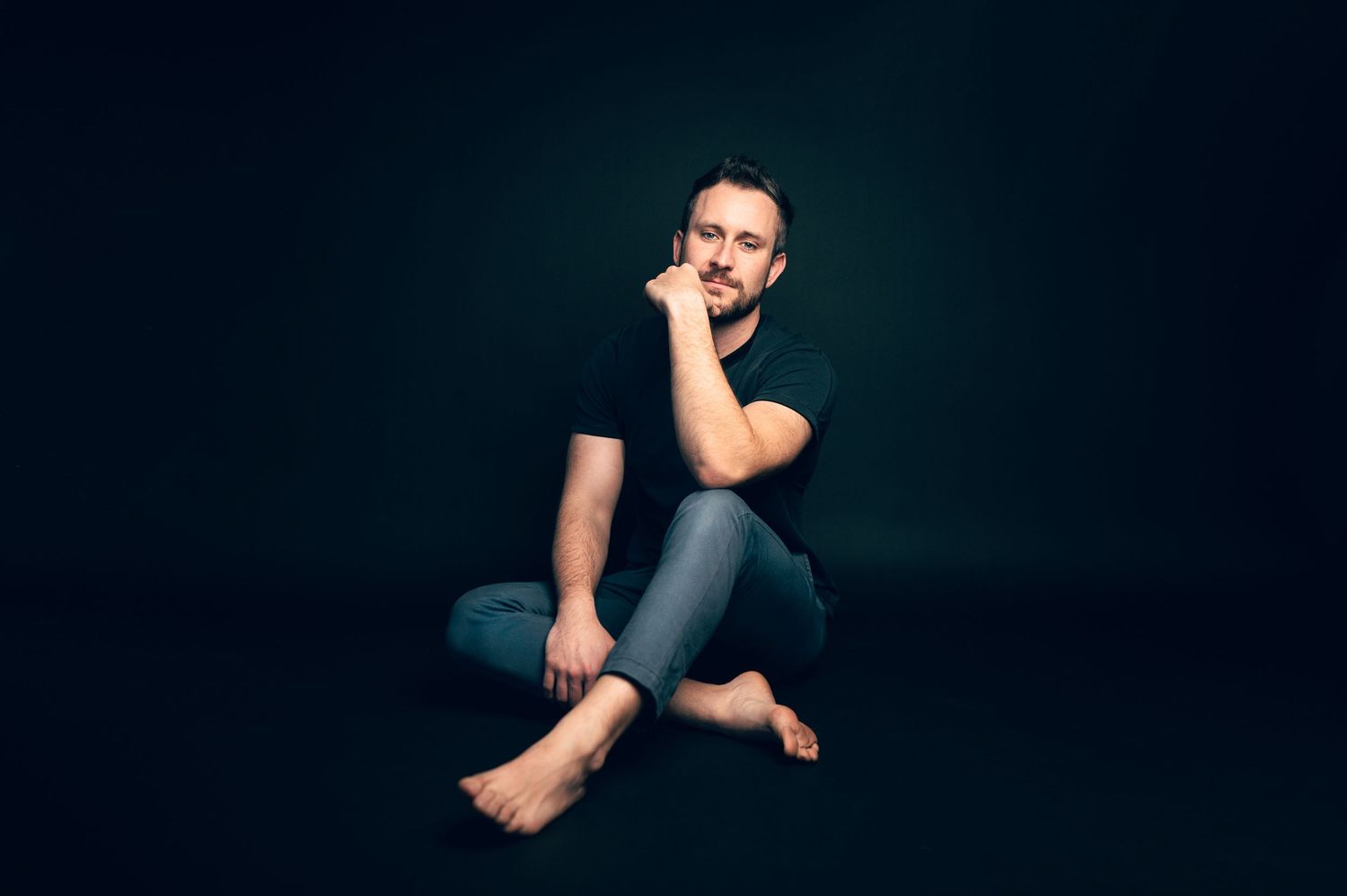LGBTQ friendly photographer in Salt Lake City Utah creating confidence-driven luxury portraits. Male Portrait in studio by Carl James
