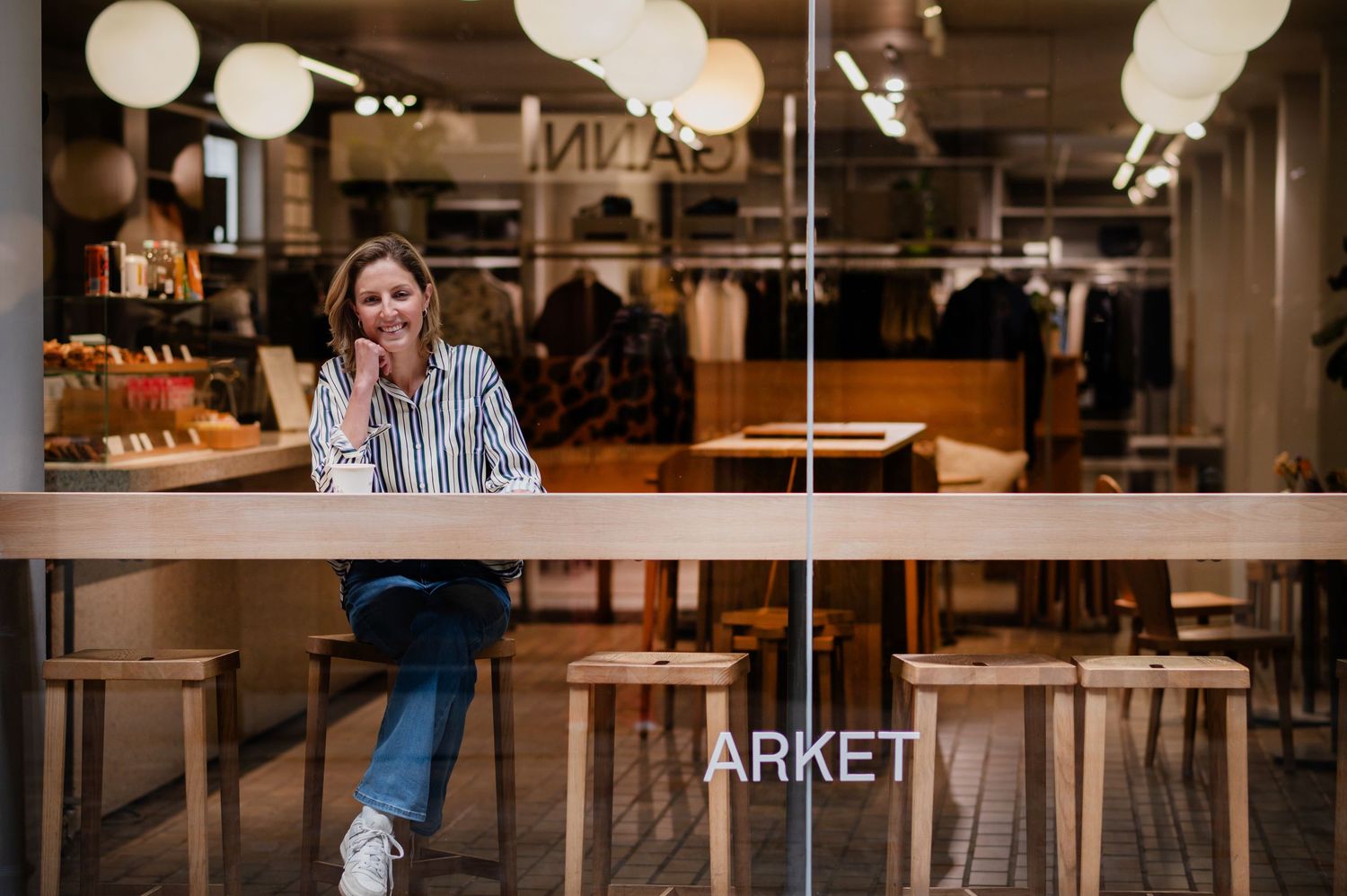 Brand photoshoot for a small business owner in a central London cafe