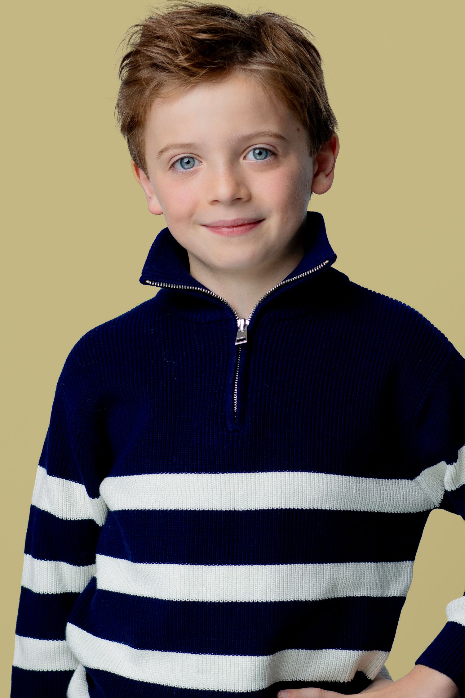 Three headshot portraits of young models with different expressions and styling capturing distinct personalities.