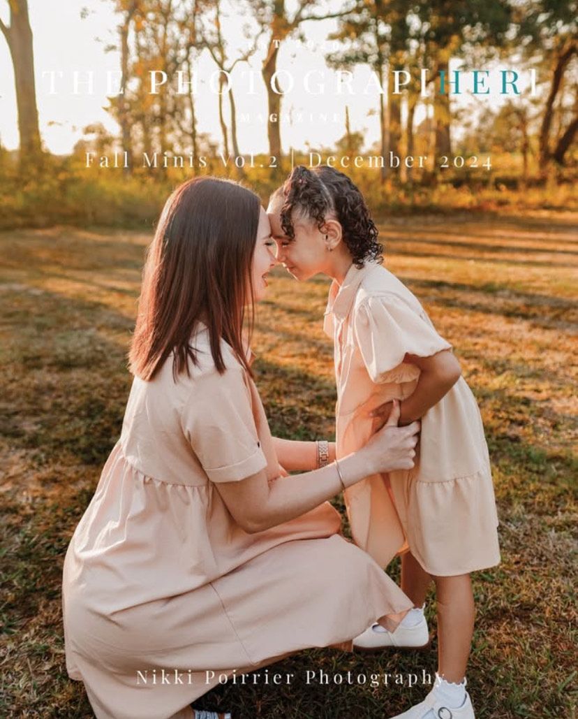 Sweet moment between parent and child touching foreheads in warm evening sunlight.