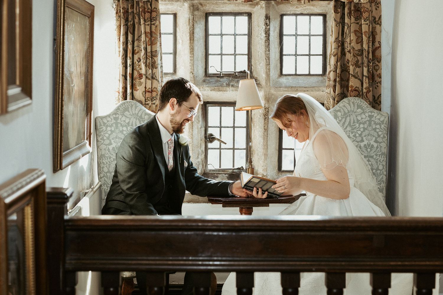 Vintage book themed Yorkshire wedding Holdswoth House Leeds Photographer