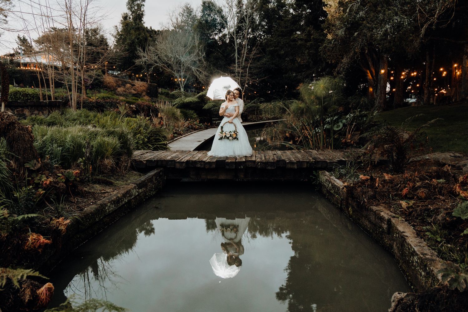 Newly Weds enjoying their moment in Winsford Gardens. Captured by Apertured Media-Auckland Wedding Photographer