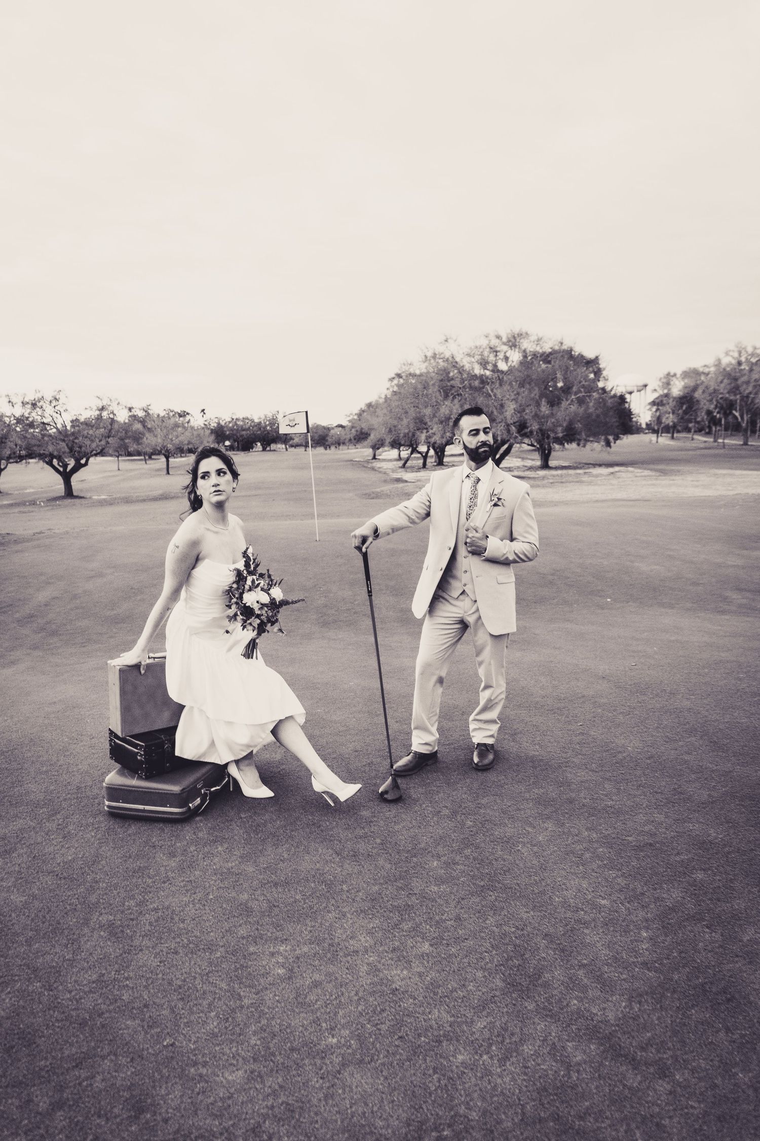 Micro wedding photography on a golf course venue in Tampa, Dunedin, Clearwater, St Pete, Naples, West Palm, Florida, England and Scotland
