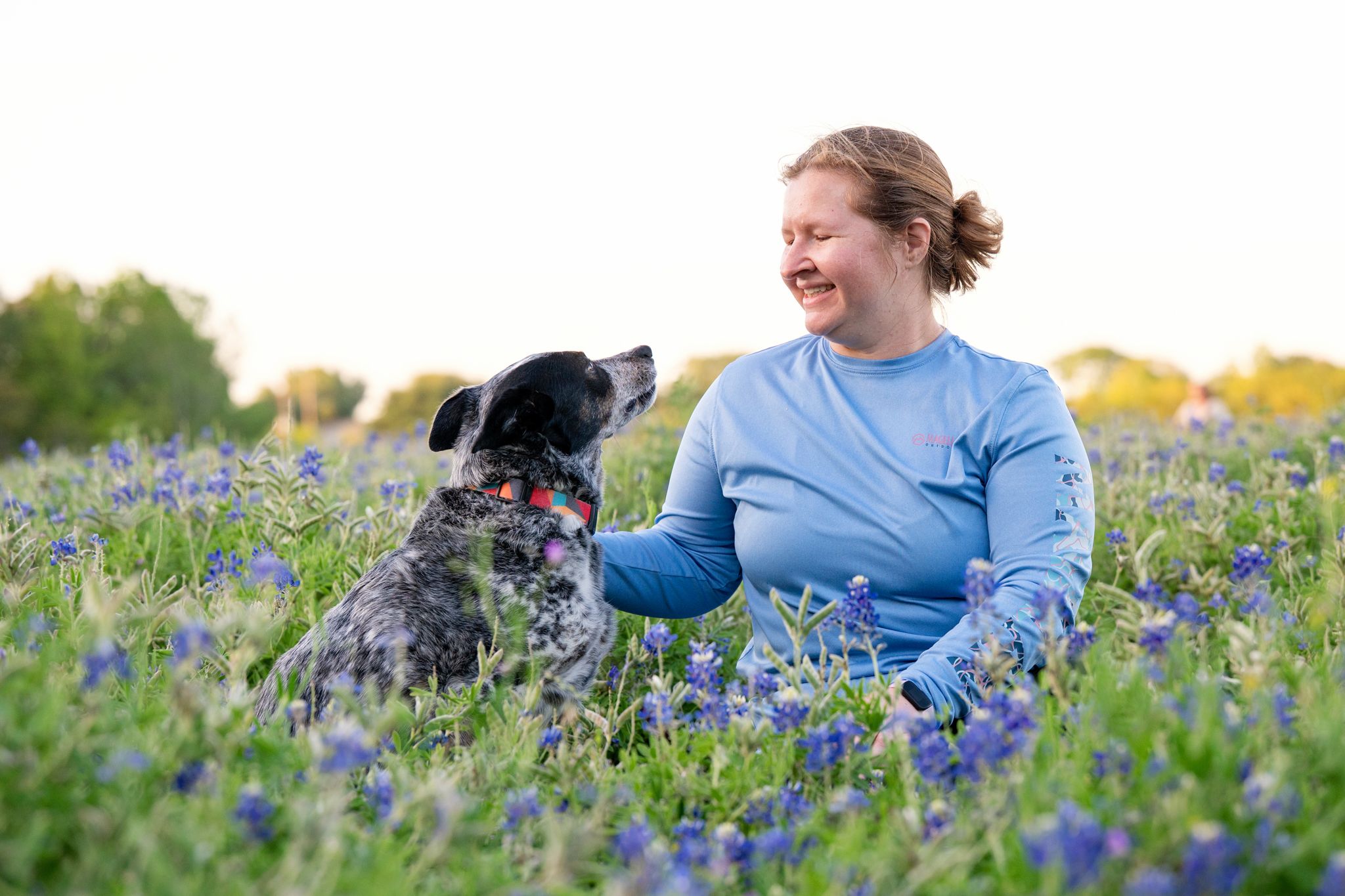 Intimate dog portrait capturing the bond between dog and owner, Houston pet photographer Kelly J. Russo.