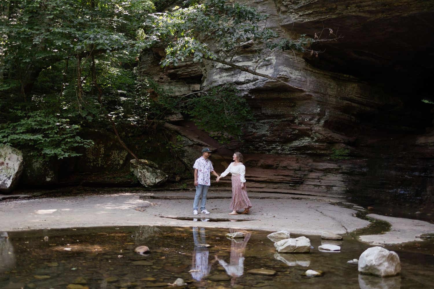 buffalo river engagement session, springfield film photographer Ponca Arkansas adventure elopement