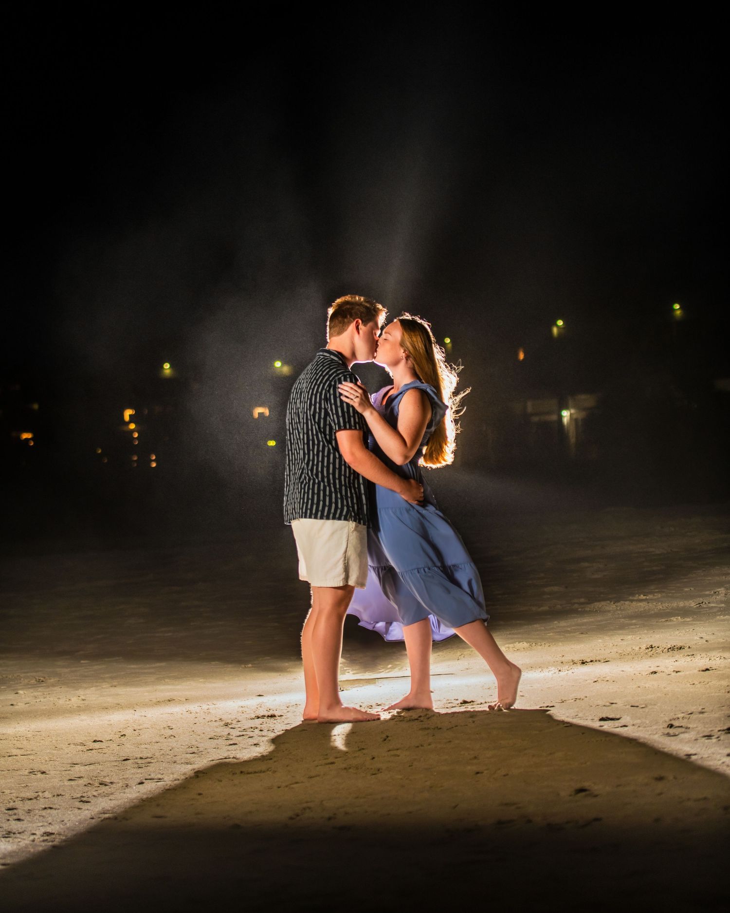 Engagement photo shoot on the beach