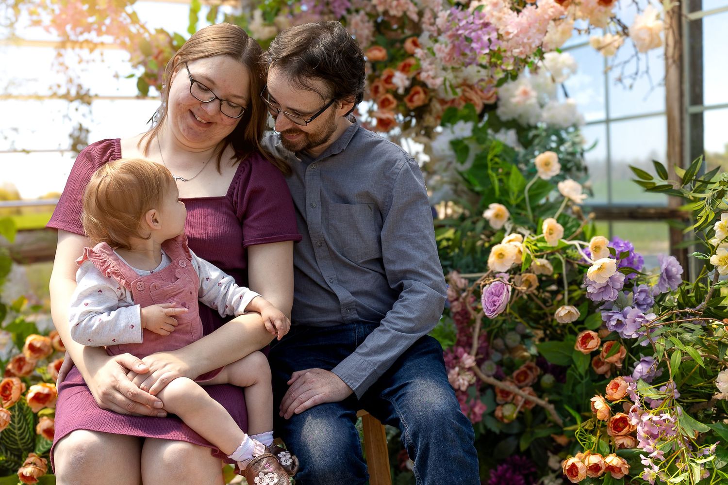 A mother and baby share tender moments in a series of candid photos showing love and connection.