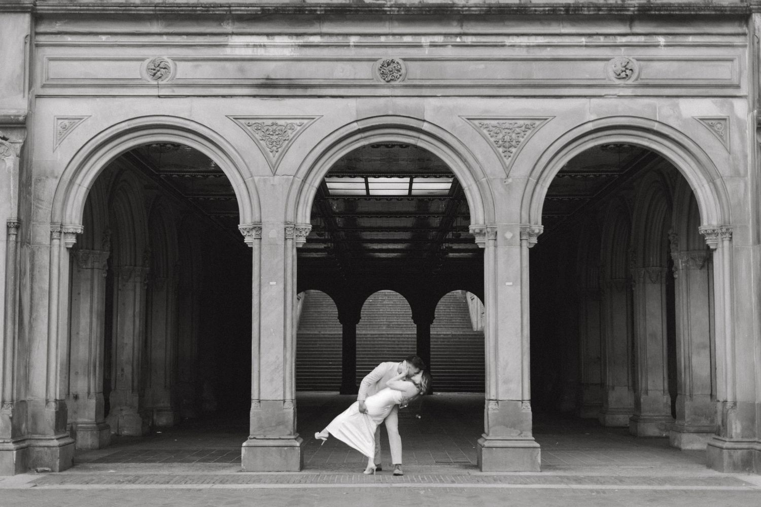 Bethesda Fountain engagement photos