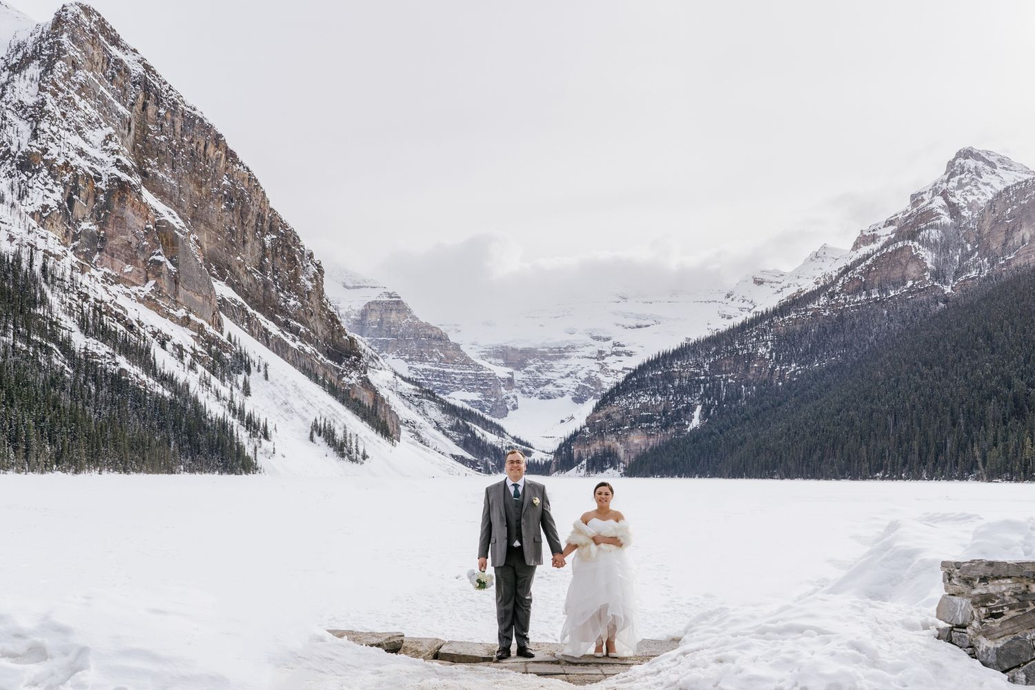 Lake Louise winter wedding