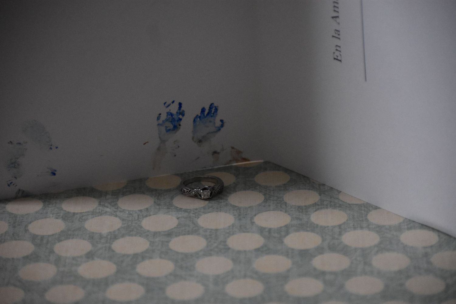 Tiny hand print of a stillborn baby.