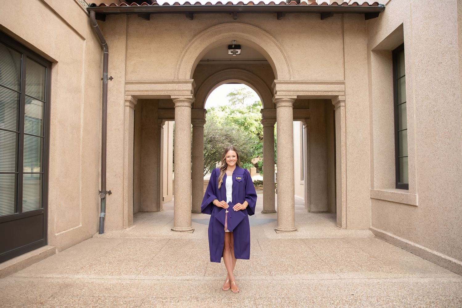 College graduation portraits at LSU in Baton Rouge.