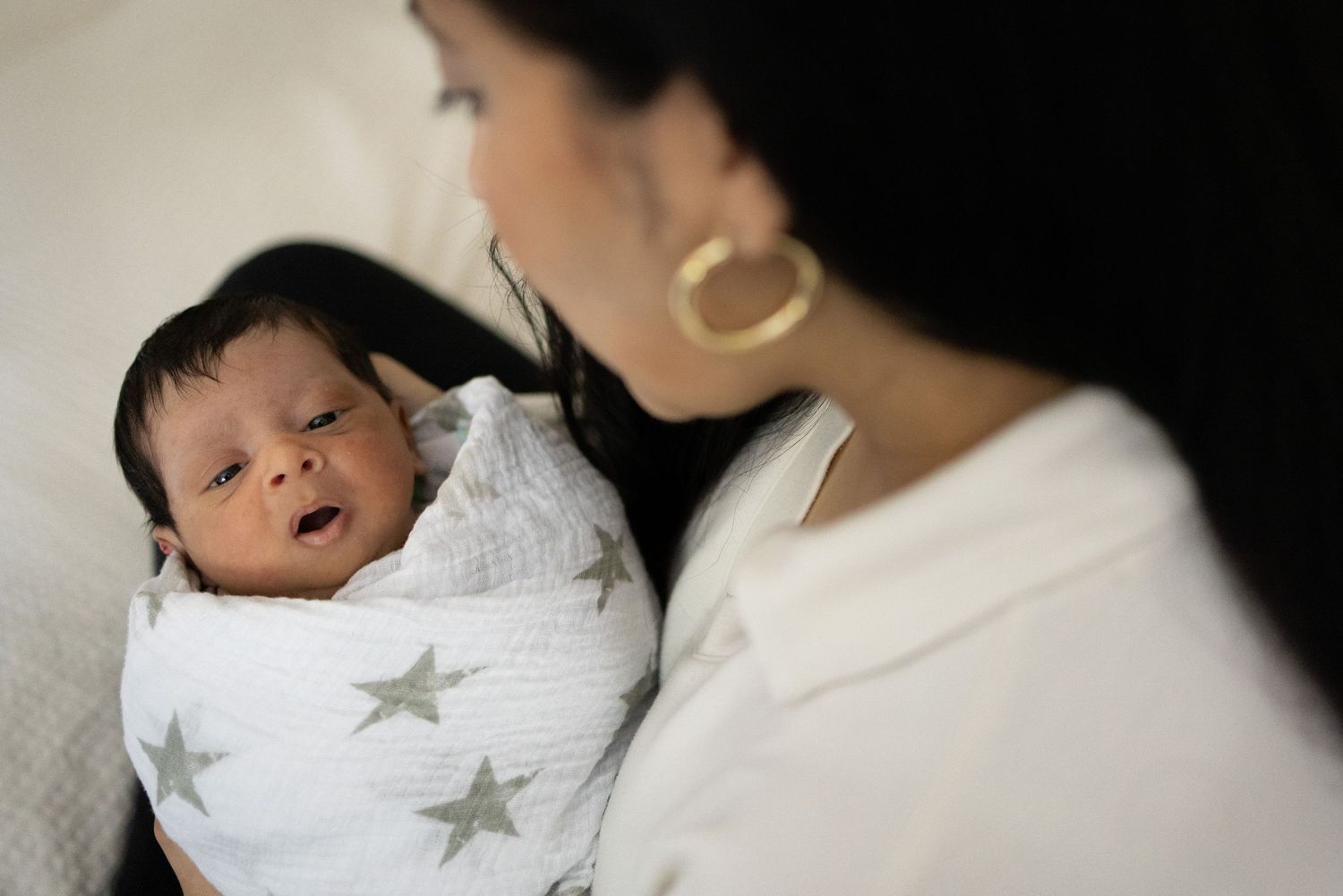 Best Swaddle for Lifestyle Newborn Photography Session in Los Gatos by Cindy Tucey Photography