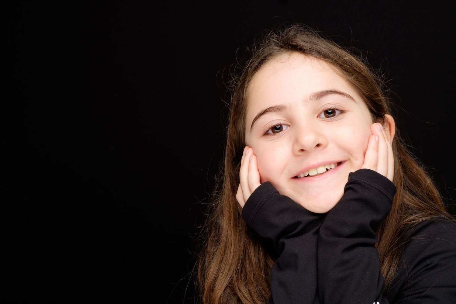 School aged child posing during the school photo day for a modern school photo. Daycare photography, preschool photography.