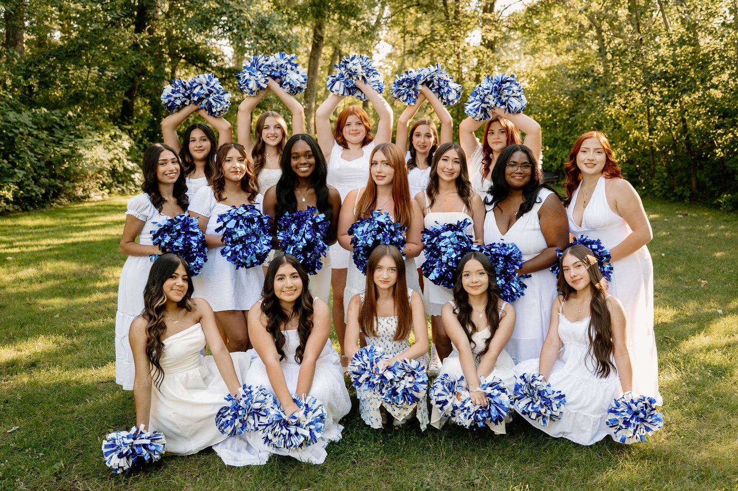 Walla Walla High School dance team photoshoot outdoors