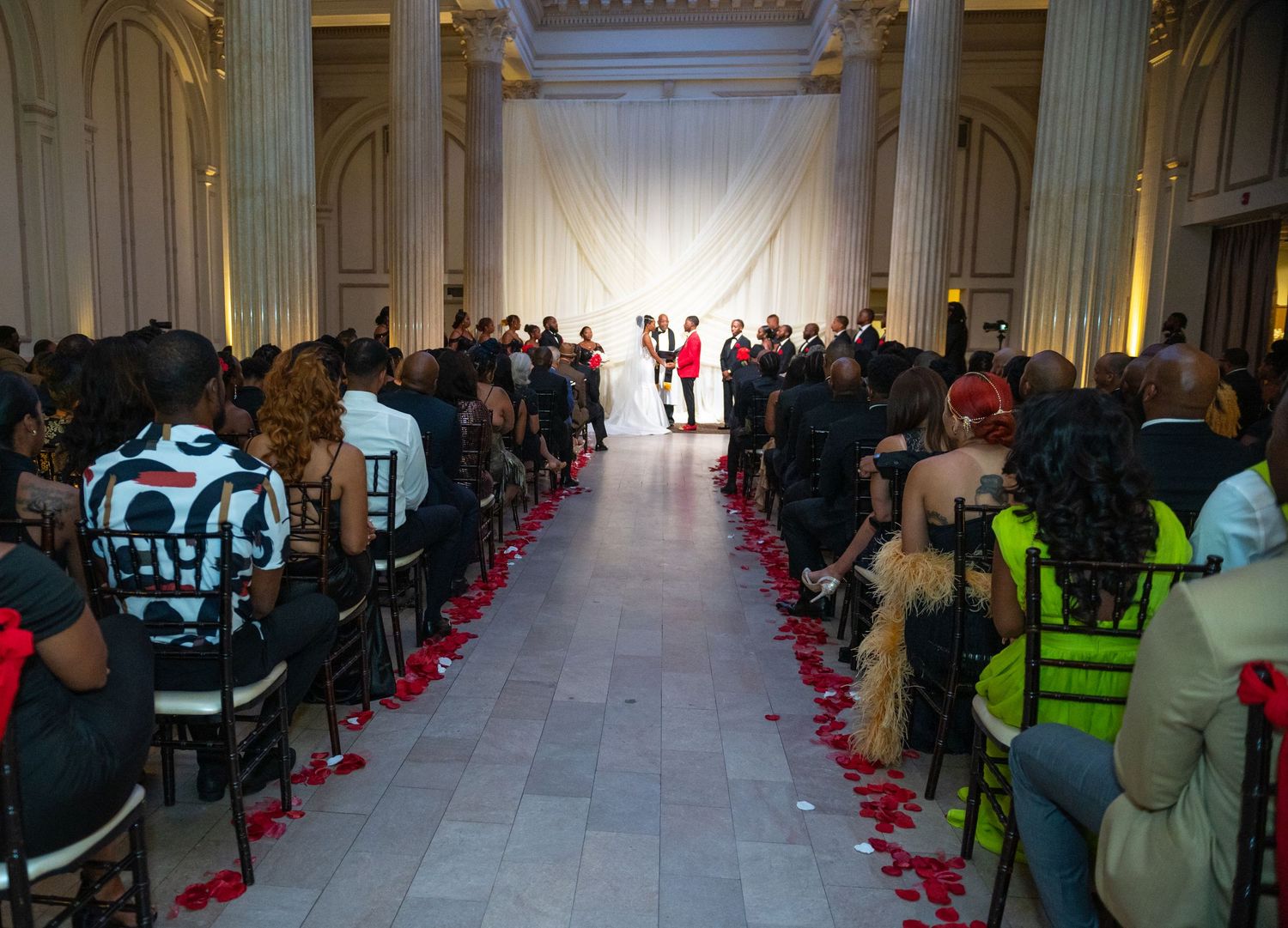 Robin and Scott's first look at the Treasury on the Plaza by Florida wedding photographers