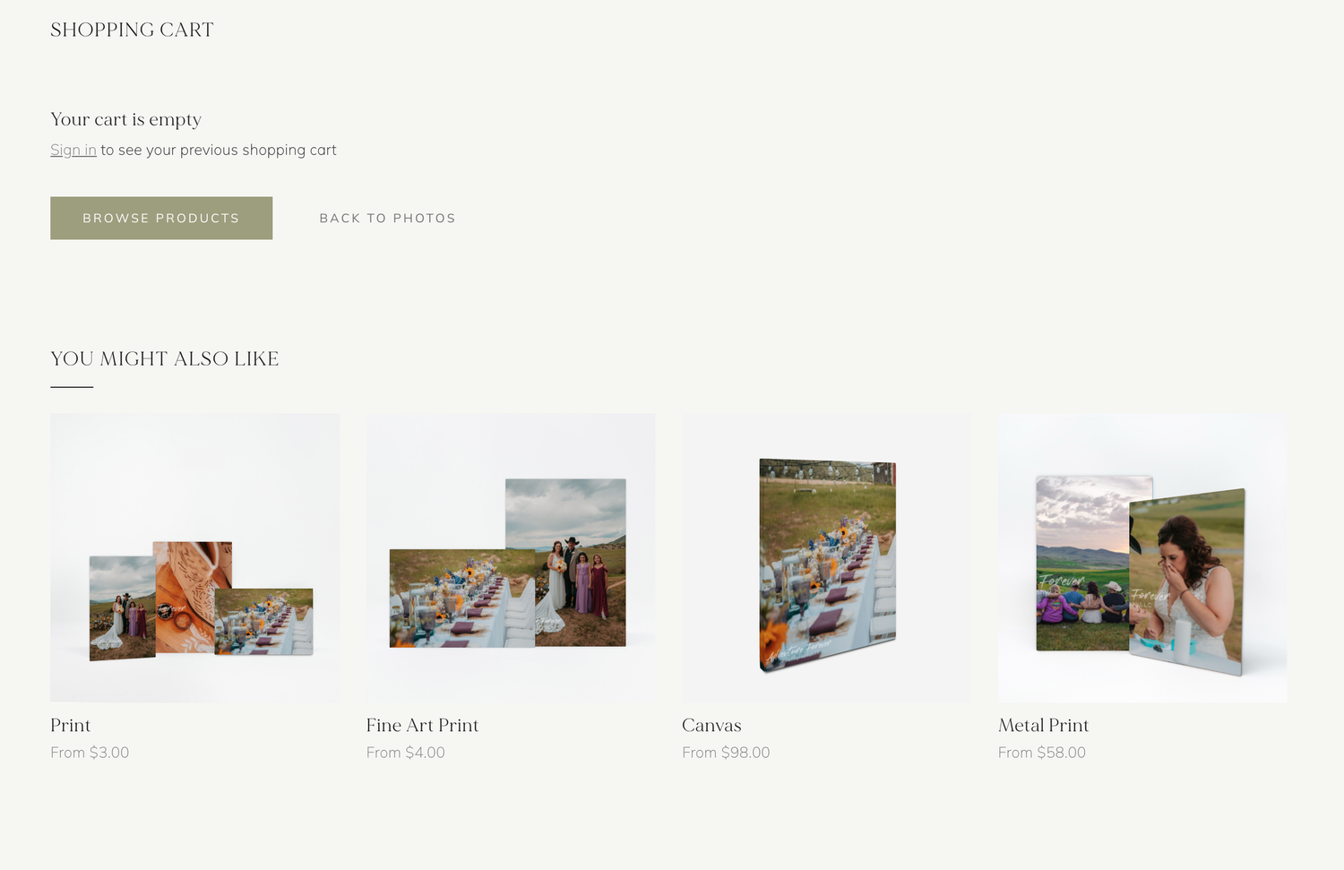Horizontal navigation interface showing a row of small thumbnail images of skiing action shots at the bottom.