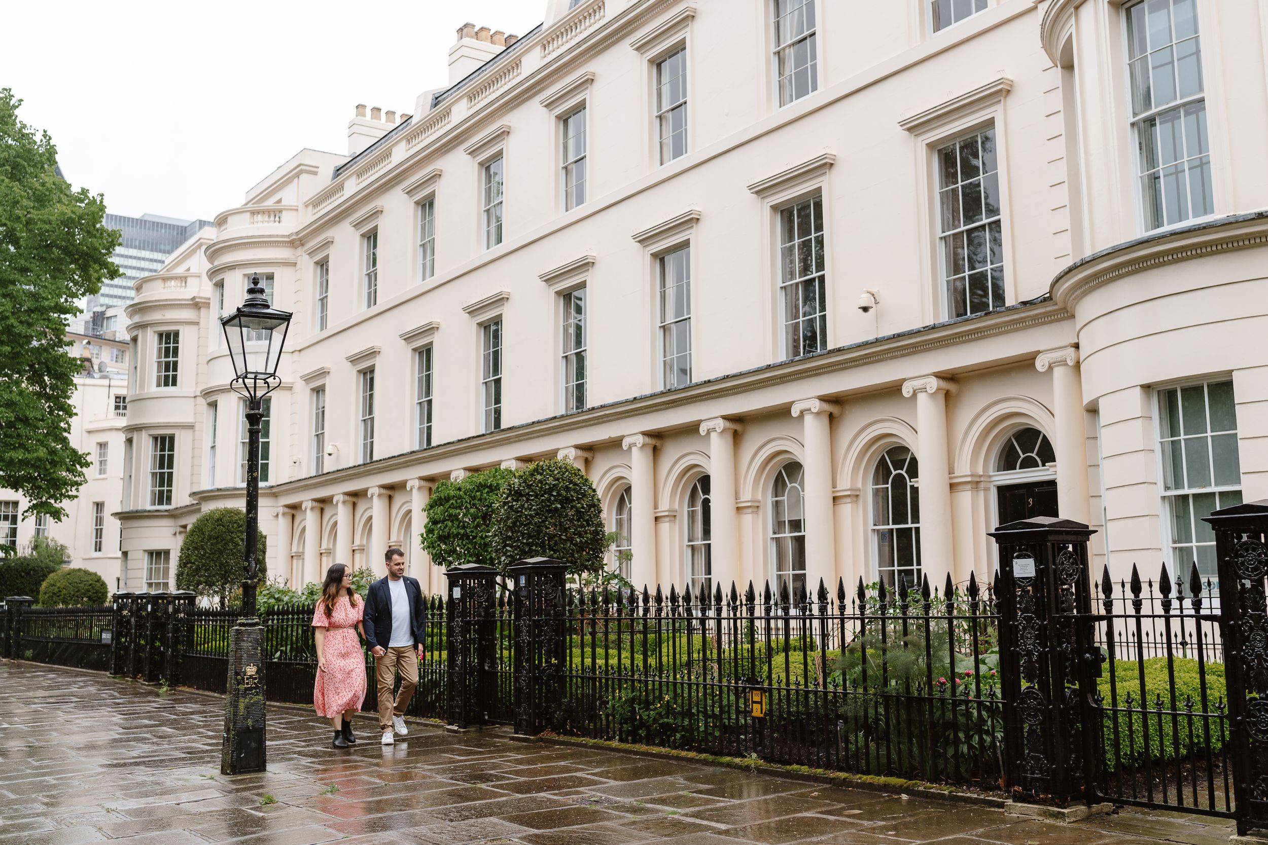 A relaxed engagement photoshoot in London with Alitha & James, Regents Park photography / Westminster / Covent Garden