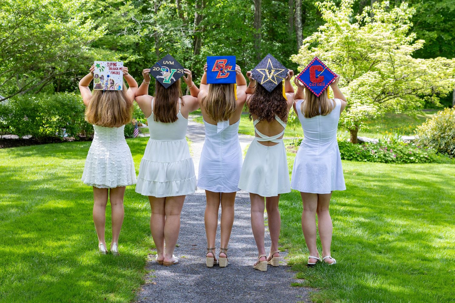 Lincoln Sudbury High School graduates pose with friends for graduation portraits. Serving Weston High School & Wayland, Concord Carlisle