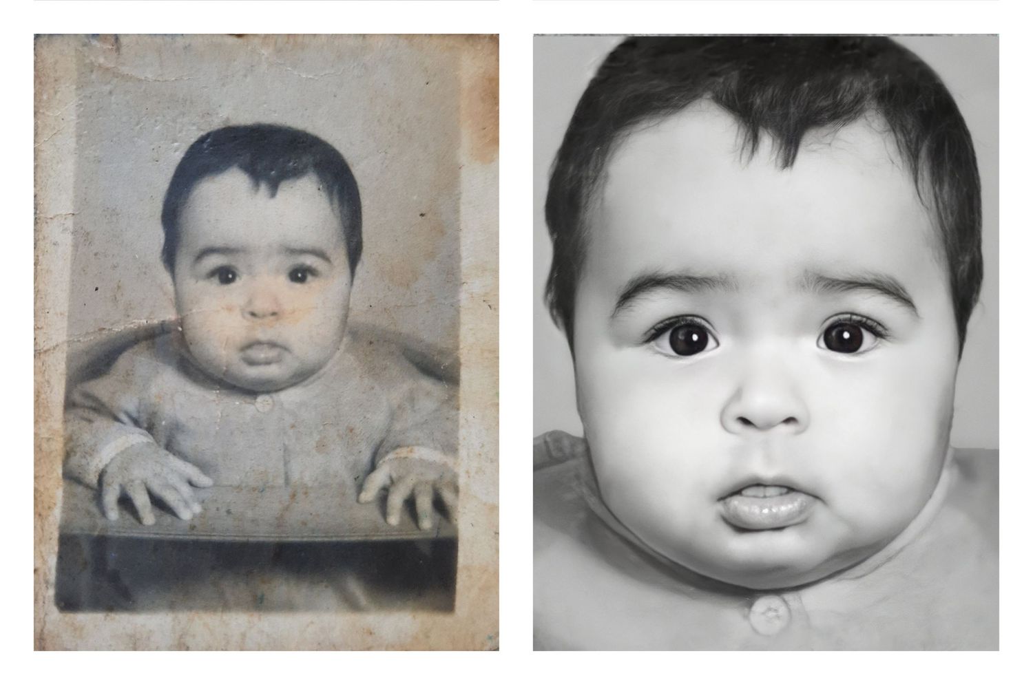 Restored vintage photo of Odette, founder of Odette Photo+Art Miami