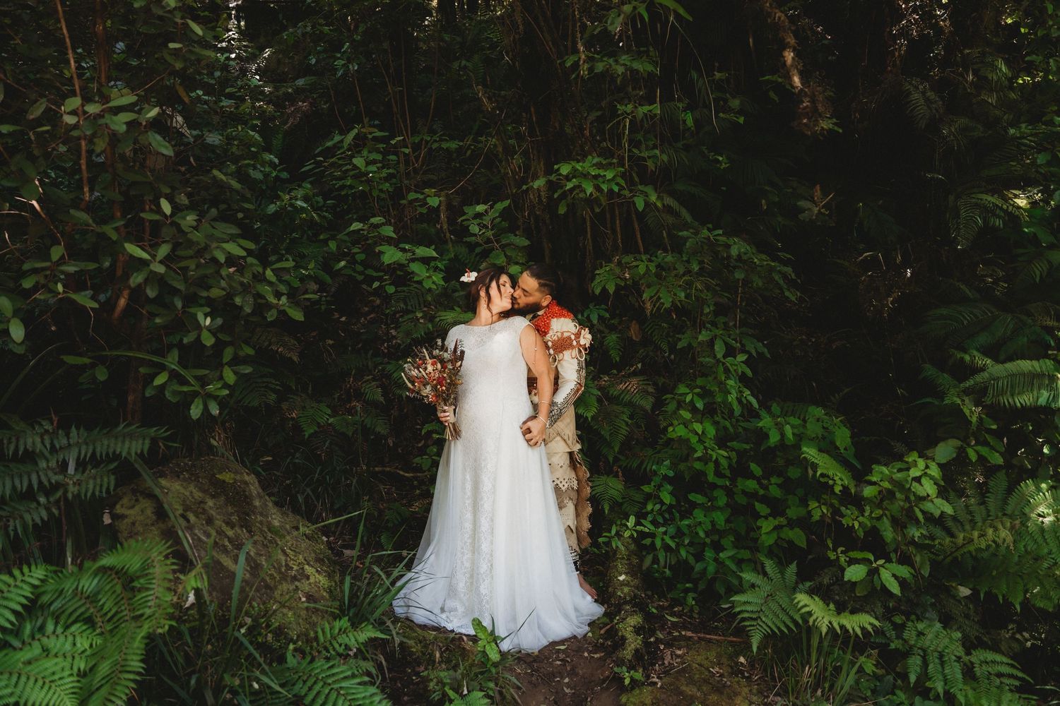 NZ elopement, elopement Riwaka Resurgence, South Island elopement, elopement NZ, NZ bush wedding, NZ forest wedding, Tongan wedding