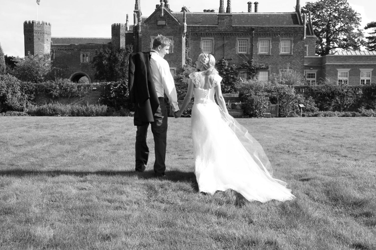 Bride and Groom relaxed shoot walking