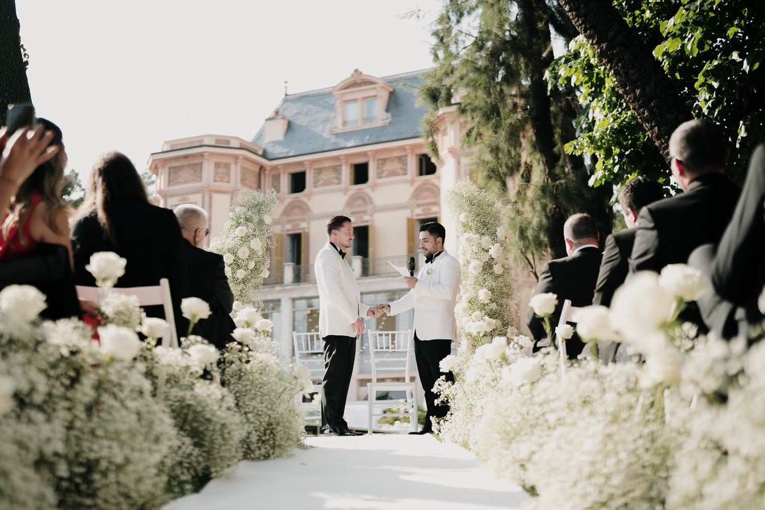 cerimonia matrimonio a villa nobel sanremo nel giardino della villa