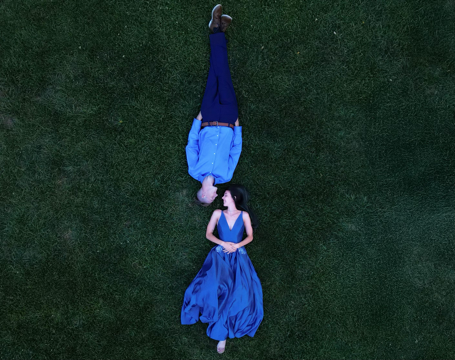 drone shot for Engagement session