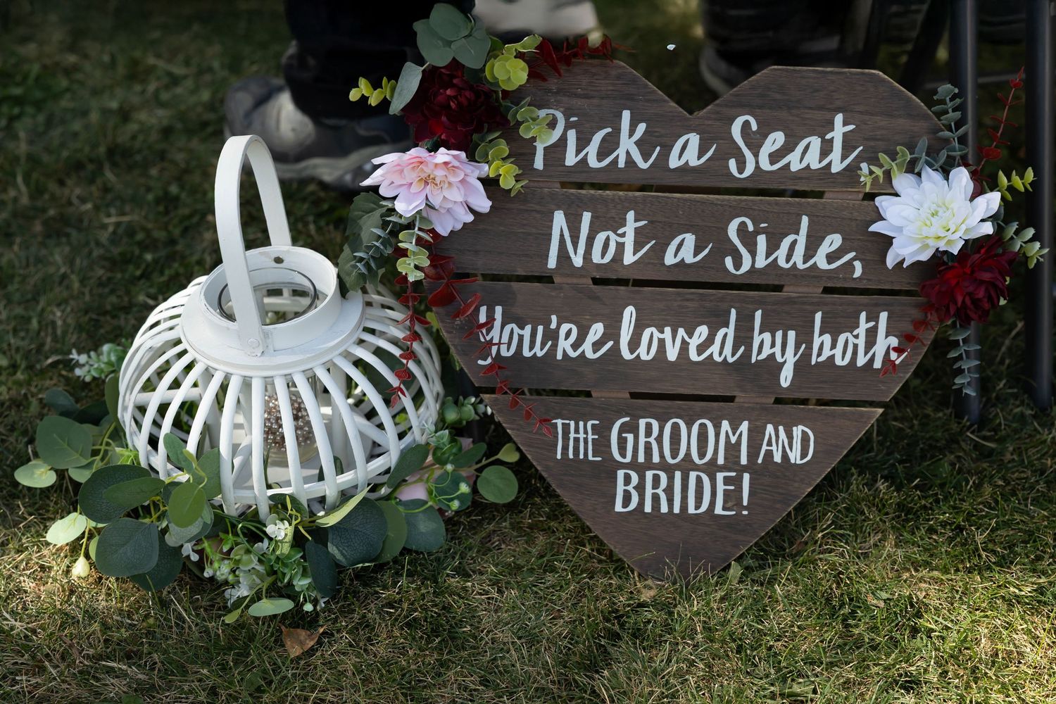 pick a seat not a side decor